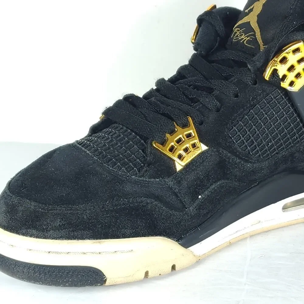 Nike Air Jordan Men’s Retro 4 Royalty 2016 US10,5 Suede Black Athletic Sneakers